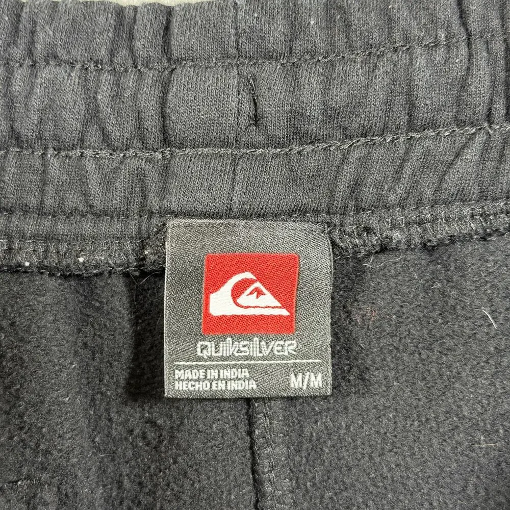 Quiksilver Joggers Mens M Black Drawstring Lounge Pants Streetwear Casual